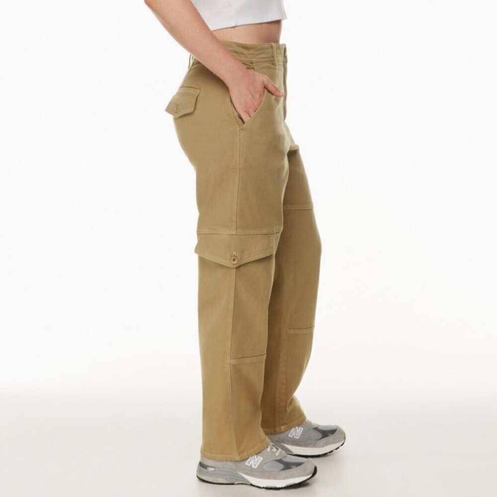 Aritzia Wilfred Free Women's Maeve Cargo Pants Size 00 Taupe Beige 90's Y2K - Picture 2 of 11